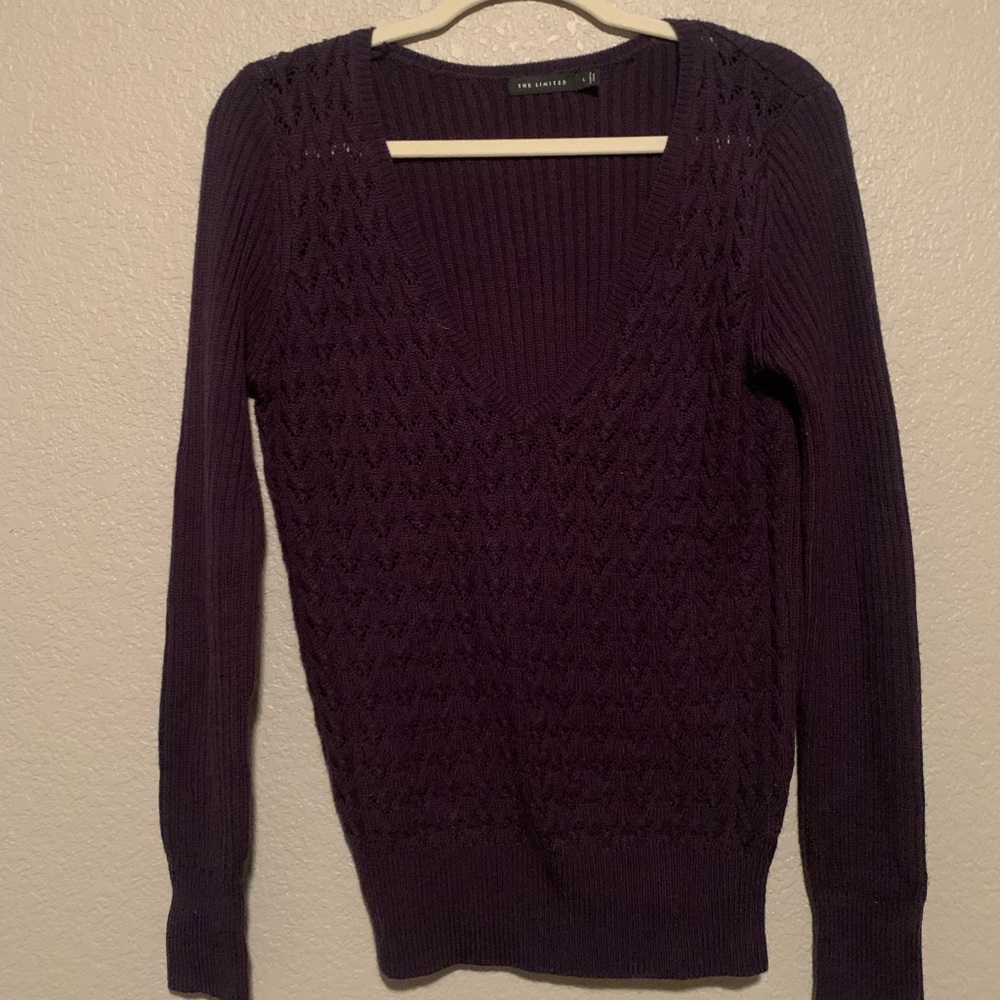 The Limited Knot Sweater, Plum purple